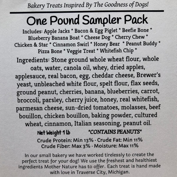 Sampler 1lb Dog  Cookies