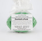 Green & White Footballs 4 Pack