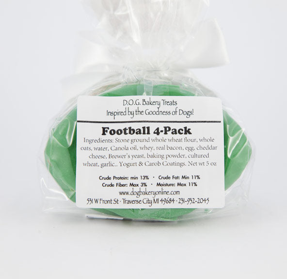 Green & White Footballs 4 Pack
