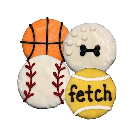 Sports 4 Pack Dog Cookies